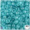 BeadTin Light Turquoise Sparkle 9mm Barrel Plastic Pony Beads (500pcs)